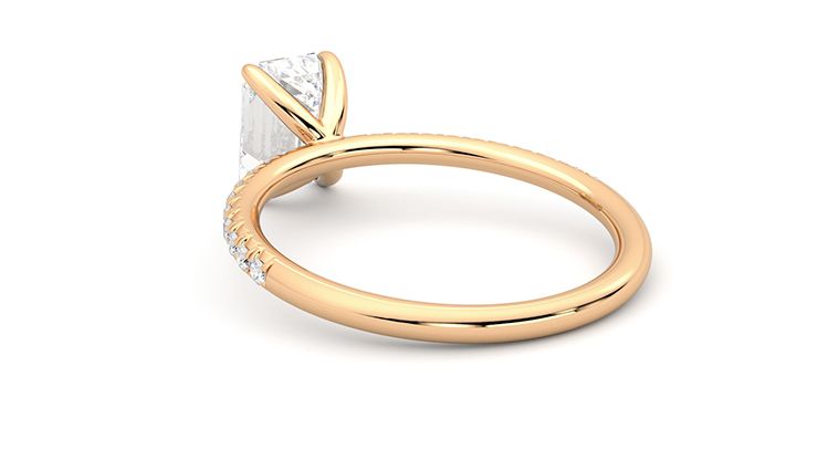 Taylor & Hart Dulcet Emerald Engagement Ring 360 degree image 18