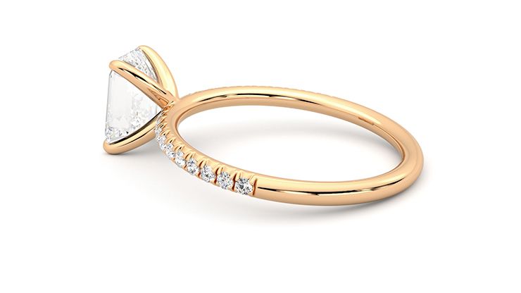 Taylor & Hart Dulcet Emerald Engagement Ring 360 degree image 20