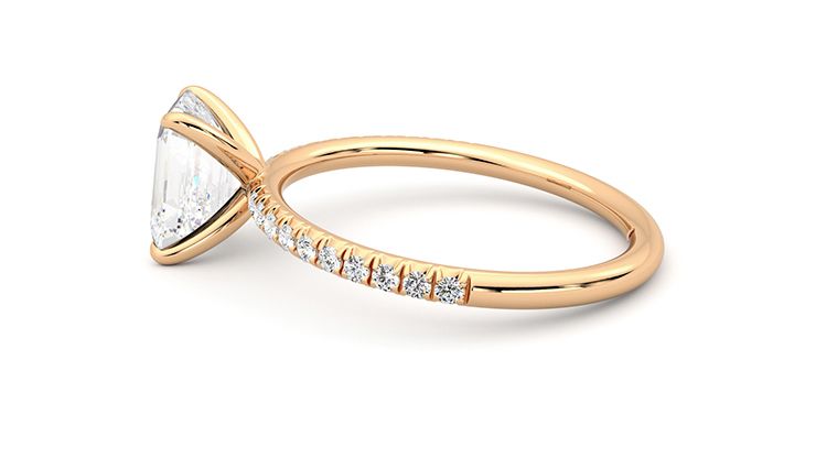 Taylor & Hart Dulcet Emerald Engagement Ring 360 degree image 21