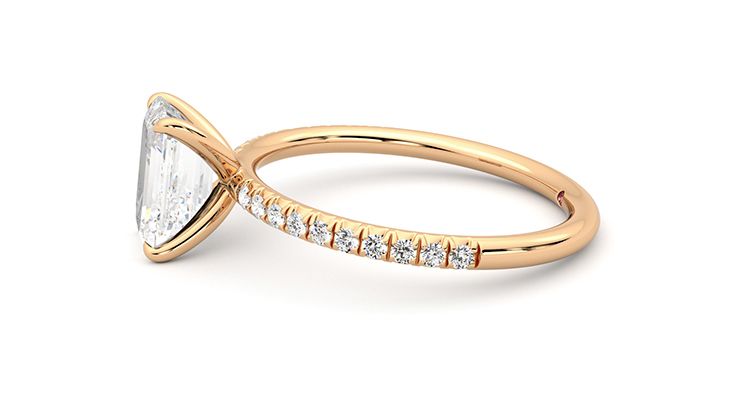 Taylor & Hart Dulcet Emerald Engagement Ring 360 degree image 22