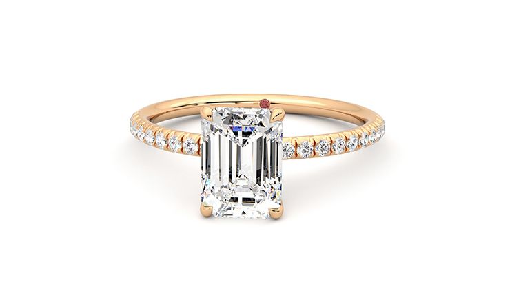 Taylor & Hart Dulcet Emerald Engagement Ring 360 degree image 29