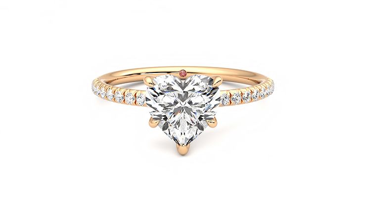 Taylor & Hart Dulcet Heart Engagement Ring 360 degree image 0