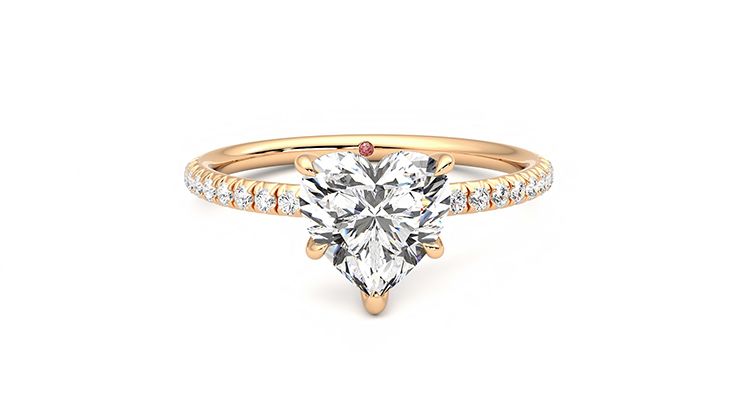 Taylor & Hart Dulcet Heart Engagement Ring 360 degree image 1
