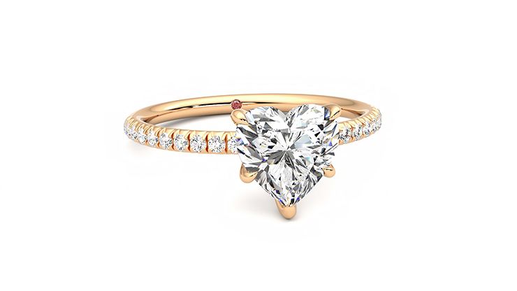 Taylor & Hart Dulcet Heart Engagement Ring 360 degree image 3
