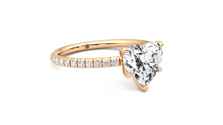 Taylor & Hart Dulcet Heart Engagement Ring 360 degree image 5