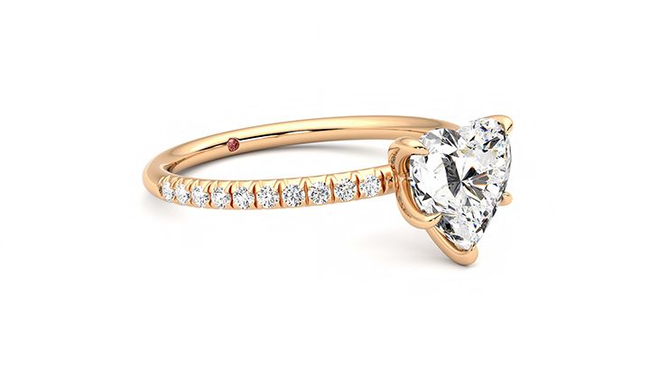 Taylor & Hart Dulcet Heart Engagement Ring 360 degree image 6