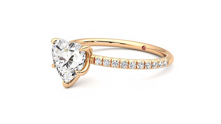 Taylor & Hart Dulcet Heart Engagement Ring 360 degree image 24