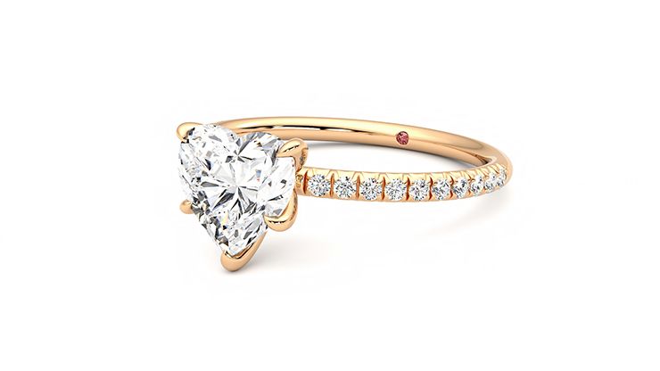 Taylor & Hart Dulcet Heart Engagement Ring 360 degree image 25