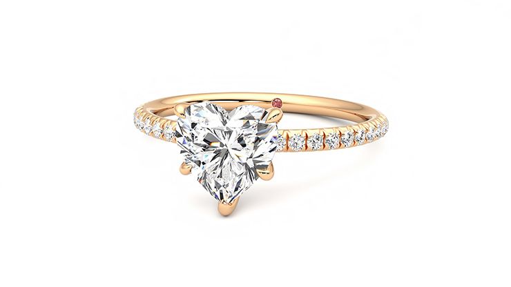 Taylor & Hart Dulcet Heart Engagement Ring 360 degree image 27