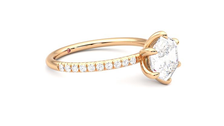 Taylor & Hart Dulcet Hexagonal Engagement Ring 360 degree image 7