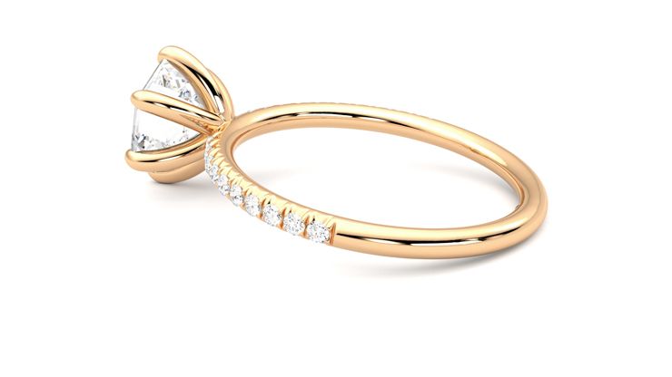 Taylor & Hart Dulcet Hexagonal Engagement Ring 360 degree image 19