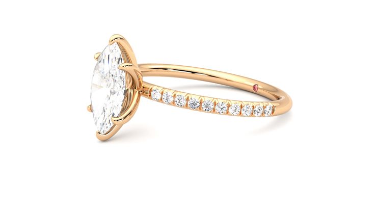 Taylor & Hart Dulcet Marquise Engagement Ring 360 degree image 23