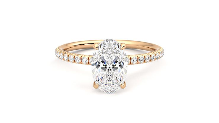 Taylor & Hart Dulcet Oval Engagement Ring 360 degree image 1