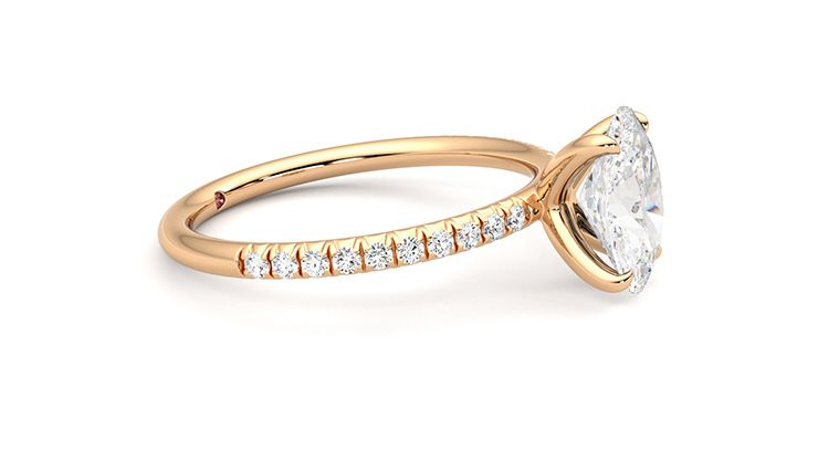 Taylor & Hart Dulcet Oval Engagement Ring 360 degree image 9