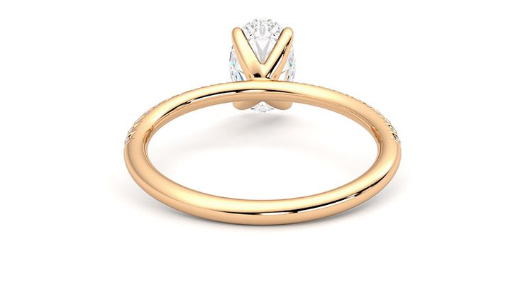 Taylor & Hart Dulcet Oval Engagement Ring 360 degree image 16