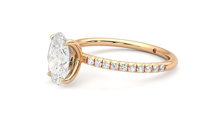 Taylor & Hart Dulcet Oval Engagement Ring 360 degree image 24
