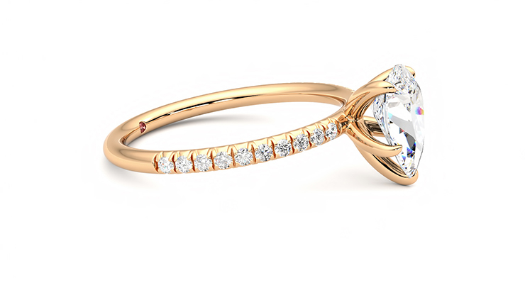 Taylor & Hart Dulcet Pear Engagement Ring 360 degree image 8