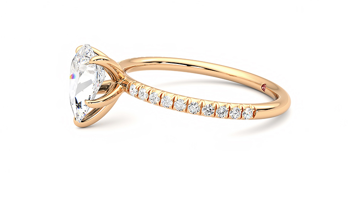 Taylor & Hart Dulcet Pear Engagement Ring 360 degree image 22