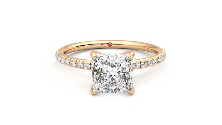 Taylor & Hart Dulcet Princess Engagement Ring 360 degree image 1
