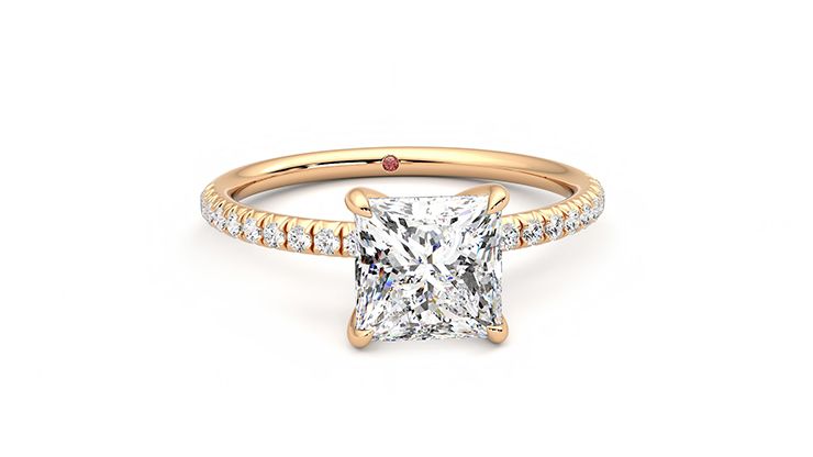 Taylor & Hart Dulcet Princess Engagement Ring 360 degree image 2
