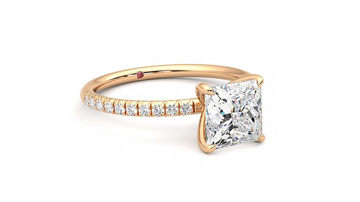 Taylor & Hart Dulcet Princess Engagement Ring 360 degree image 5
