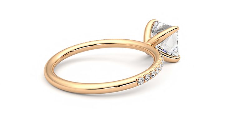 Taylor & Hart Dulcet Princess Engagement Ring 360 degree image 12