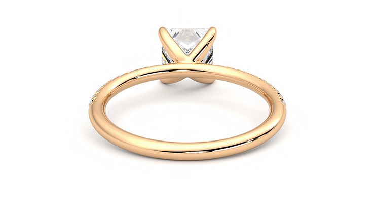 Taylor & Hart Dulcet Princess Engagement Ring 360 degree image 15