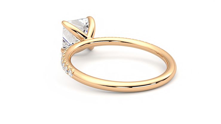Taylor & Hart Dulcet Princess Engagement Ring 360 degree image 17
