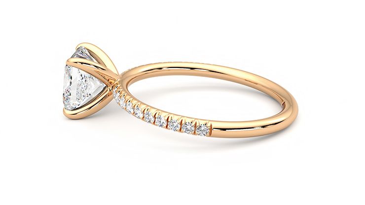 Taylor & Hart Dulcet Princess Engagement Ring 360 degree image 20