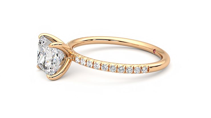 Taylor & Hart Dulcet Princess Engagement Ring 360 degree image 22