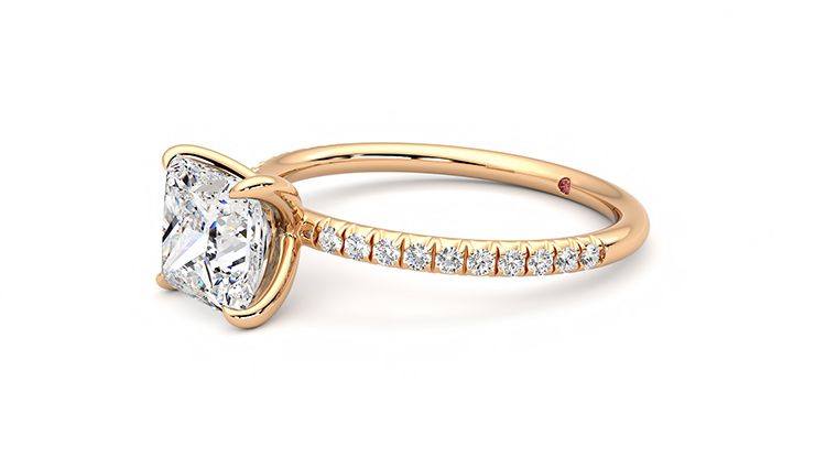 Taylor & Hart Dulcet Princess Engagement Ring 360 degree image 23