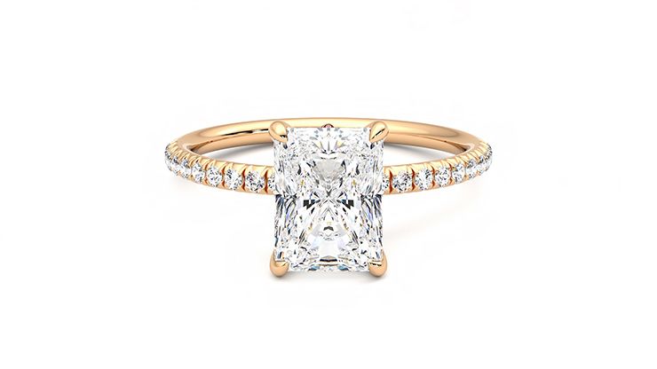 Taylor & Hart Dulcet Radiant Engagement Ring 360 degree image 0