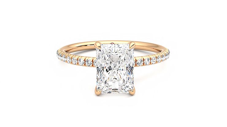Taylor & Hart Dulcet Radiant Engagement Ring 360 degree image 1