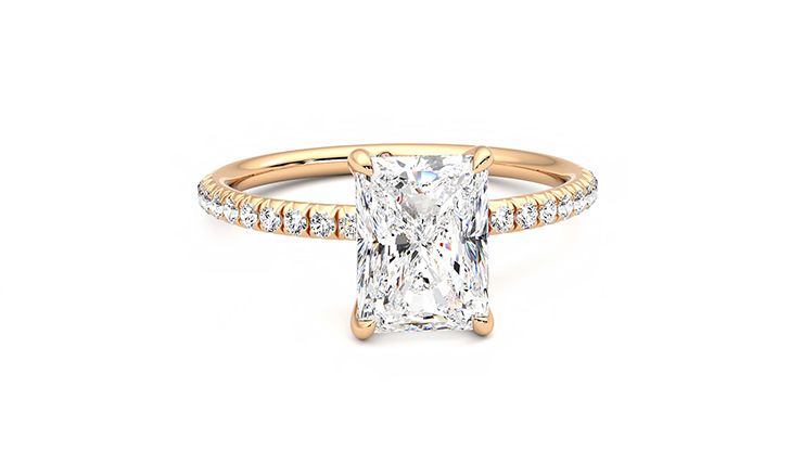Taylor & Hart Dulcet Radiant Engagement Ring 360 degree image 2