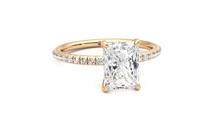 Taylor & Hart Dulcet Radiant Engagement Ring 360 degree image 3