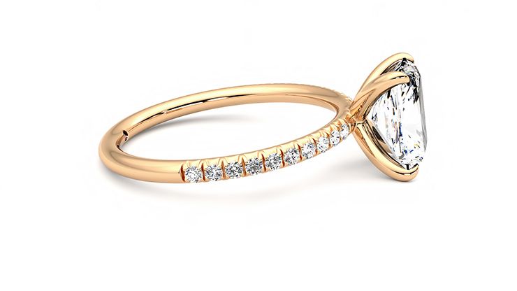 Taylor & Hart Dulcet Radiant Engagement Ring 360 degree image 9