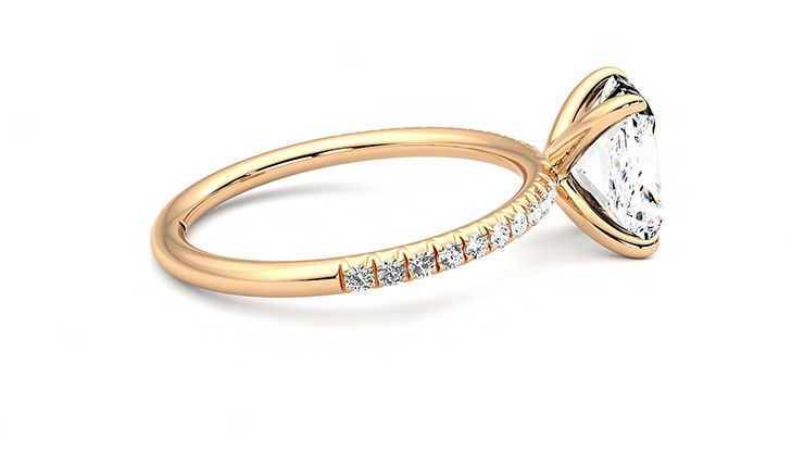 Taylor & Hart Dulcet Radiant Engagement Ring 360 degree image 10