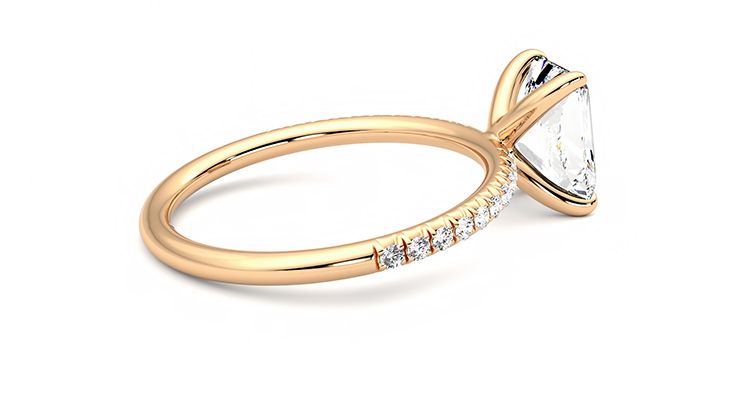 Taylor & Hart Dulcet Radiant Engagement Ring 360 degree image 11