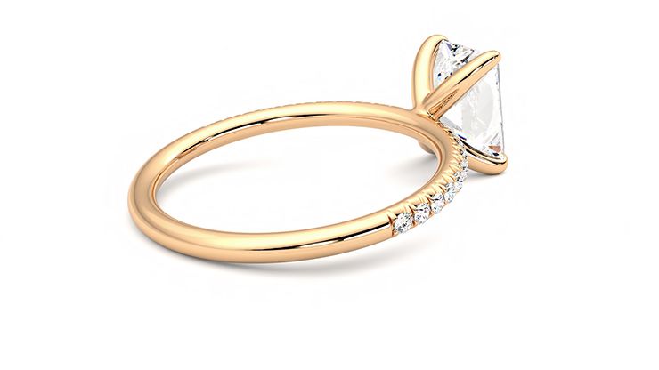Taylor & Hart Dulcet Radiant Engagement Ring 360 degree image 12