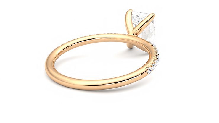 Taylor & Hart Dulcet Radiant Engagement Ring 360 degree image 13