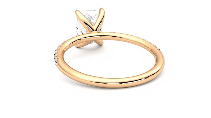 Taylor & Hart Dulcet Radiant Engagement Ring 360 degree image 16