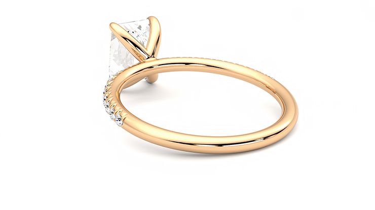Taylor & Hart Dulcet Radiant Engagement Ring 360 degree image 17