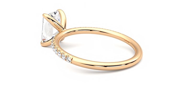 Taylor & Hart Dulcet Radiant Engagement Ring 360 degree image 18