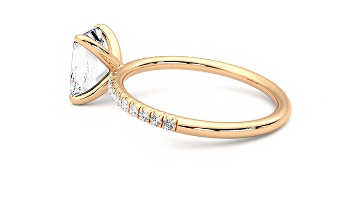 Taylor & Hart Dulcet Radiant Engagement Ring 360 degree image 19