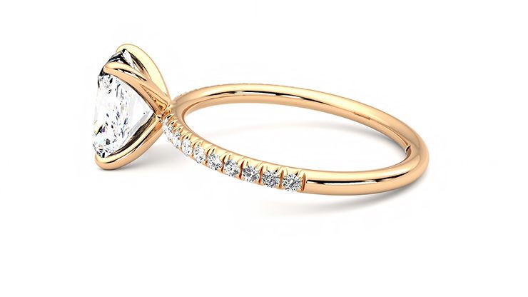 Taylor & Hart Dulcet Radiant Engagement Ring 360 degree image 20