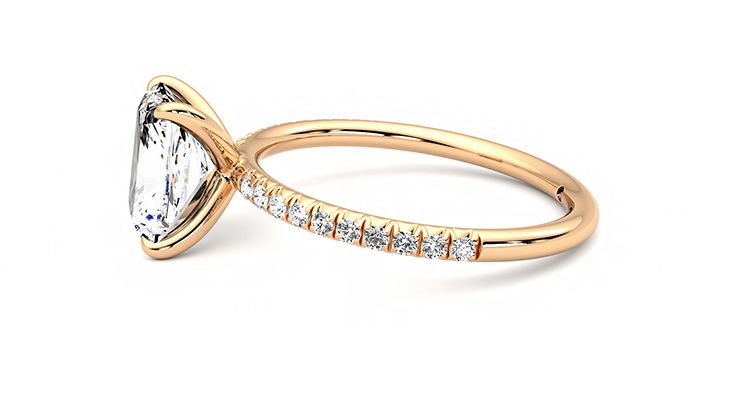 Taylor & Hart Dulcet Radiant Engagement Ring 360 degree image 21