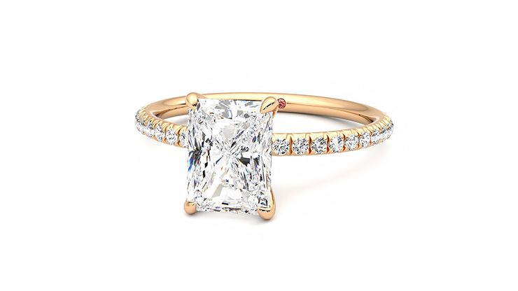 Taylor & Hart Dulcet Radiant Engagement Ring 360 degree image 27