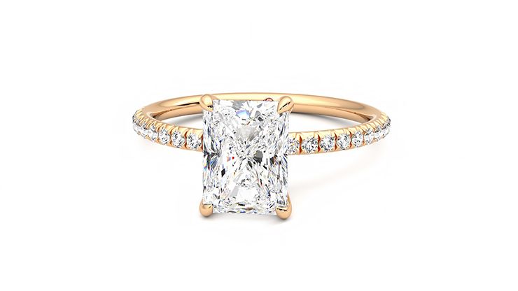 Taylor & Hart Dulcet Radiant Engagement Ring 360 degree image 28