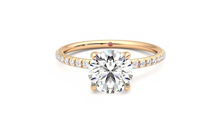 Taylor & Hart Dulcet Round Engagement Ring 360 degree image 0