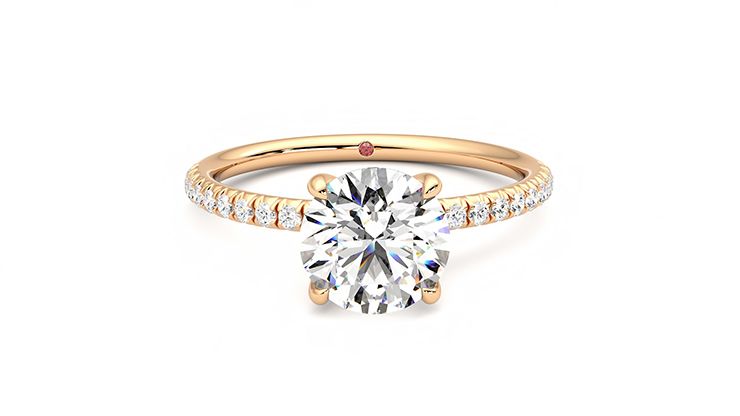 Taylor & Hart Dulcet Round Engagement Ring 360 degree image 1
